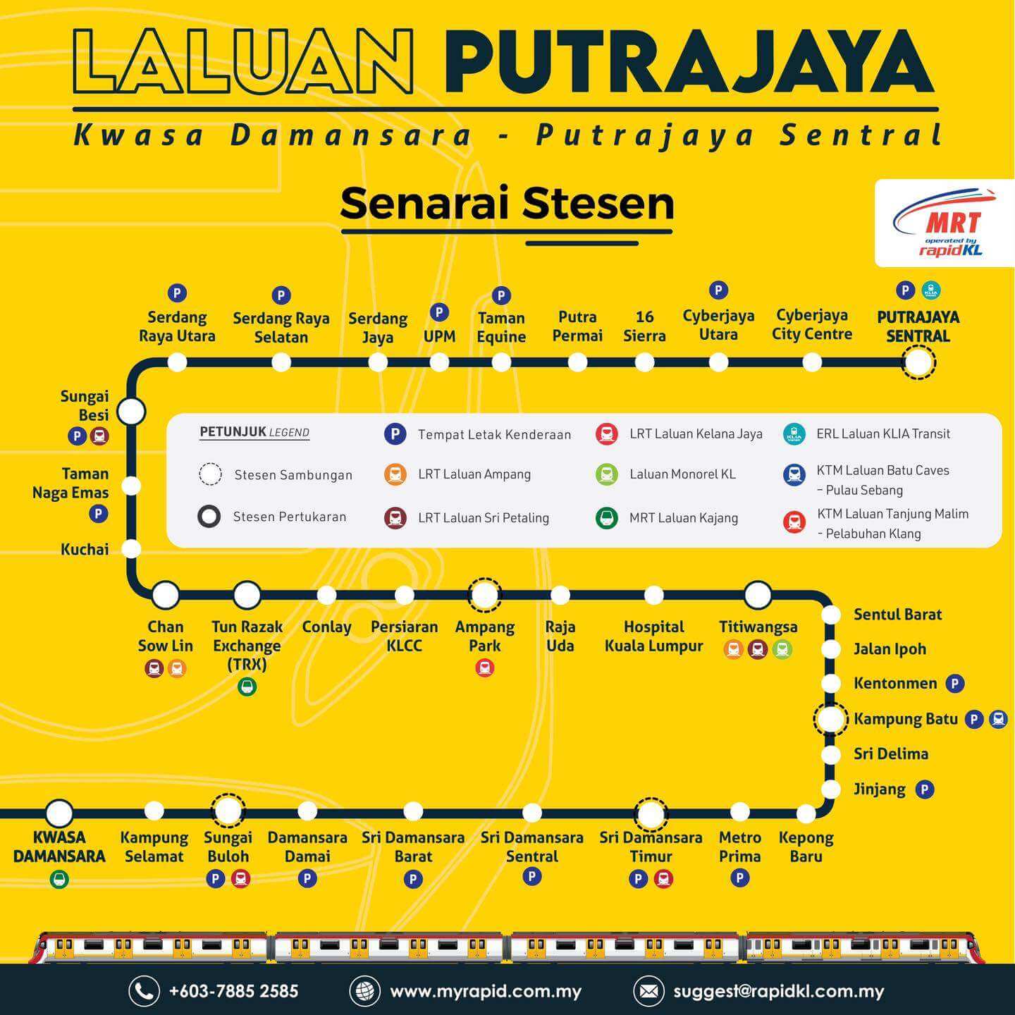 MRT Putrajaya Line Map