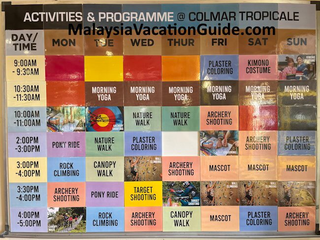 Berjaya Hills Colmar Tropicale Programme