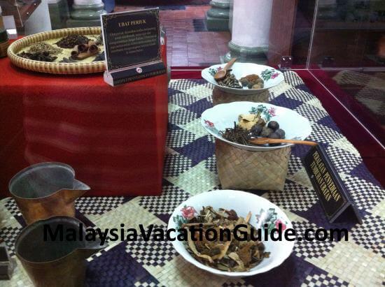 Malay traditional herbs exhibits at IMR, KL.