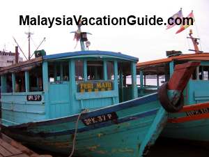 Non air-conditioned ferry to Pulau Ketam