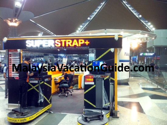 KLIA bag wrapping service.