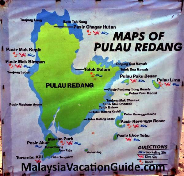 Map of Pulau Redang