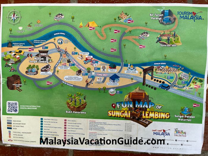 Sungai Lembing Toursit Map