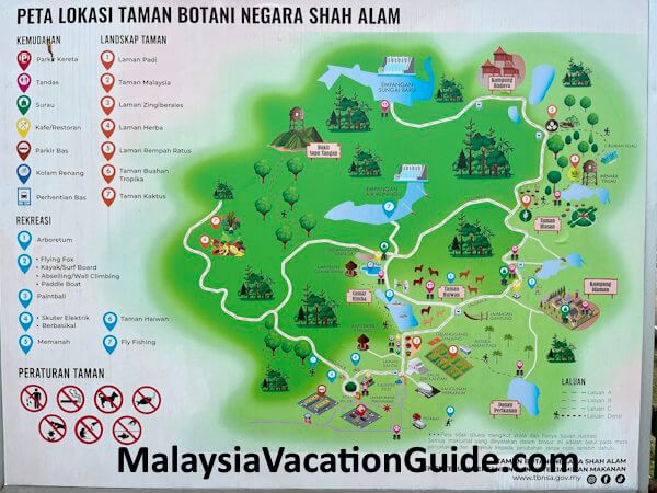 Taman Botani Shah Alam Map Taman Botani Shah Alam Map