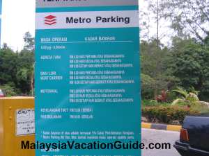 Tanjung Leman Parking Rates