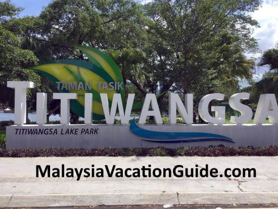 Tasik Titiwangsa Kuala Lumpur signage