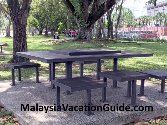 Tables and benches at Tasik Titiwangsa