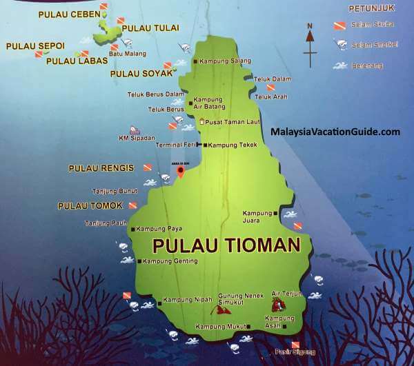 Peta Pulau Tioman