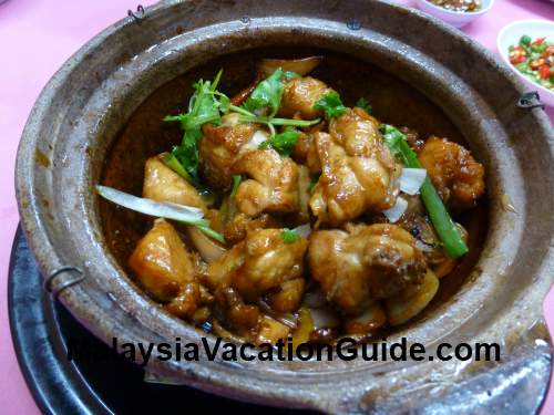 Clay pot chicken with salted fish at SS3 Double Joy Restaurant