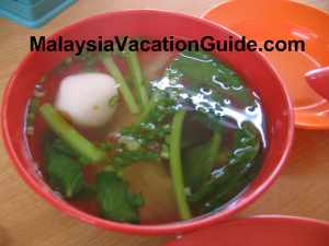 Fish ball and dumpling in soup
