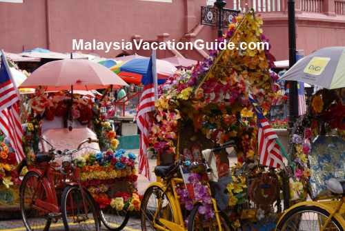 Trishaws in Melaka