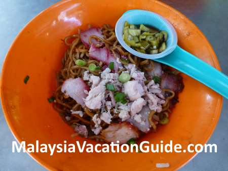 "Wantan mee" is famous with the chinese.